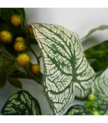 Artificial Hanging Plant Green Plastic Realistic Alocasia Sinuata Trailing 150cm