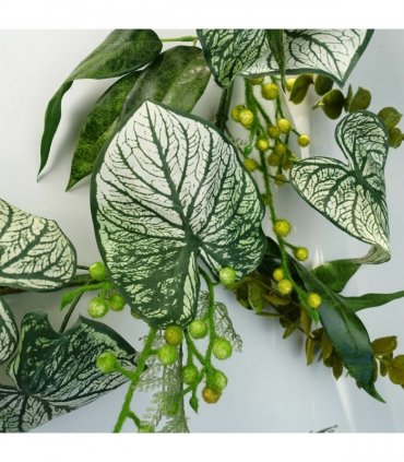 Artificial Hanging Plant Green Plastic Realistic Alocasia Sinuata Trailing 150cm