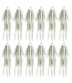 Artificial Hanging String of Pearls 120cm Green Plastic Pack of 12 Plants