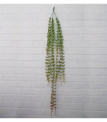 Artificial Hanging String of Pearls 120cm Green Plastic Pack of 12 Plants
