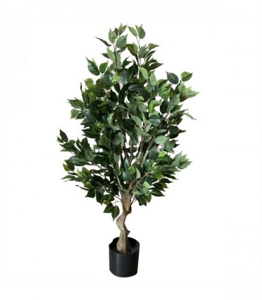 100cm Premium Artificial Ficus Twist Tree Copper Planter