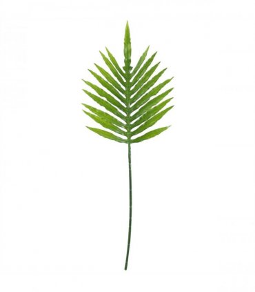 Vase Artificial Tropical Palm Leaves 80cm Ball Green Glass 95cm Leaf Display