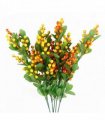 Artificial Orange Berry Spray 70cm Pack of 6 x Orange berry stem Plastic