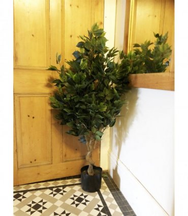 110cm Leaf Realistic Artificial Ficus Tree / Plant Gold Planter