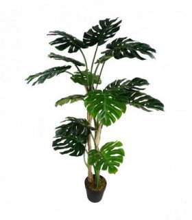 Artificial Monstera Plant 150cm Green Black Pot Realistic Home Decor Display