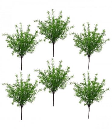 6 x 45cm Artificial Asparagus Fern Plant