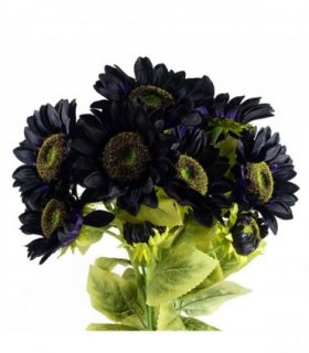 Artificial Sunflowers Purple 88cm Pack of 6 x 88cm - 18 heads - Home Decor