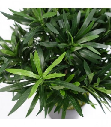 Artificial Plant Podocarpus Bush Silk Green 40cm x 40cm x 40cm Home Decor Leaf