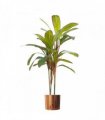 Artificial Dracaena Tropical Plant 100cm Green Copper Metal Planter Included