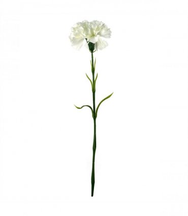 12 x White Carnation Artificial Flowers