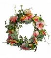 60cm Artificial Pink Lily Flower Wreath