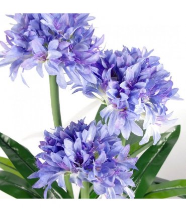 Artificial Agapanthus 90cm Blue Flower Silk Plant with Pot - Premium Quality