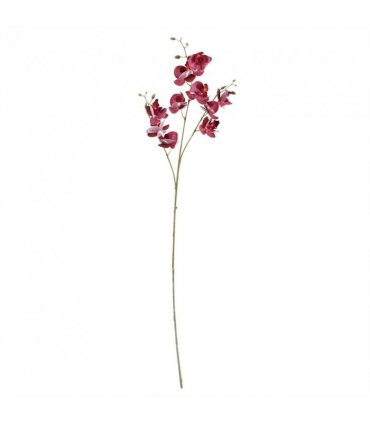 Pack of 6 x 80cm Dark Pink Artificial Mini Orchid Stem