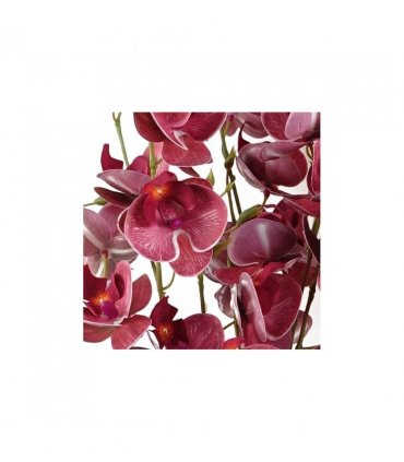 Pack of 6 x 80cm Dark Pink Artificial Mini Orchid Stem