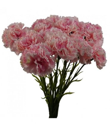 Artificial Flowers 12 Pink Carnation Light Pink 50cm Home Decor Bouquets