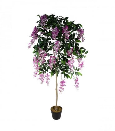 Artificial Light Pink Purple Wisteria Tree 150cm Tall x 70cm Wide Pink