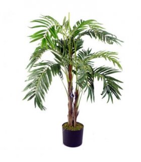 Palm Tree 120cm Green Leaf Large Artificial - Realistic Foliage - Wired Stems