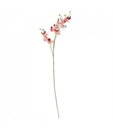 Pack of 6 x 80cm Pink Artificial Mini Orchid Stem