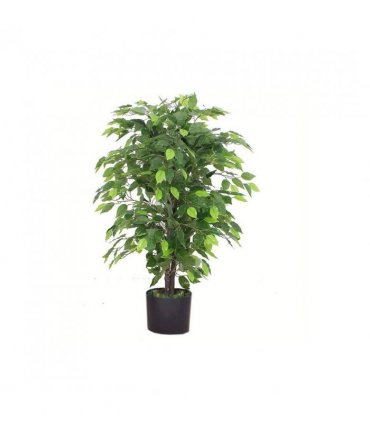 90cm Artificial Ficus Tree / Plant -Copper Metal Planter