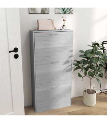 HOMCOM Slim Shoe Storage Cabinet with 3 Flip Drawers for 12 Pair of Shoes