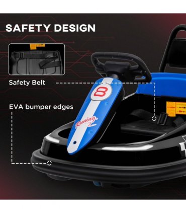 Kids Bumper Car - 360° Rotation Waltzer Car L x 48Wcm, PP and metal