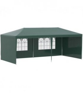 Gazebo - Green 5.83L x 2.95W x 2.55H cm Steel, plastic UV-resistant PE canopy