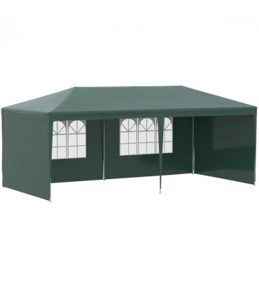 Gazebo - Green 5.83L x 2.95W x 2.55H cm Steel, plastic UV-resistant PE canopy