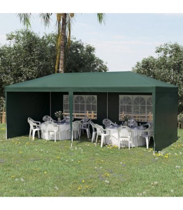 Gazebo - Green 5.83L x 2.95W x 2.55H cm Steel, plastic UV-resistant PE canopy