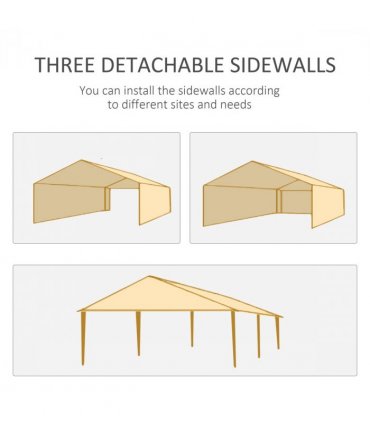 Gazebo - Green 5.83L x 2.95W x 2.55H cm Steel, plastic UV-resistant PE canopy