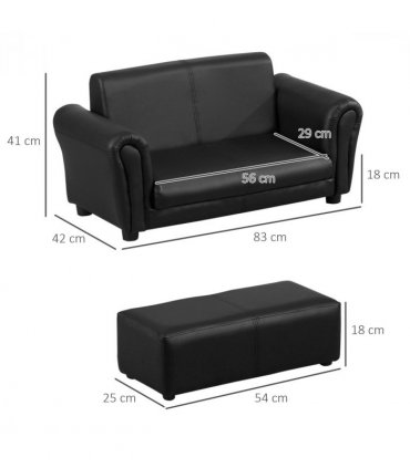 Kids Childrens Sofa Set 2 Seater Seat Furniture Armchair Boys Girls Footstool