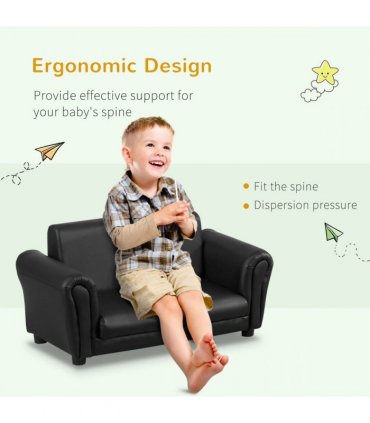 Kids Childrens Sofa Set 2 Seater Seat Furniture Armchair Boys Girls Footstool