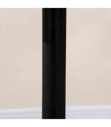 Dining Table Round Black MDF 70L x 70W x 75H cm Steel Base Non-slip Pad