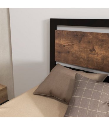 HOMCOM Single Size Metal Bed Frame w/ Headboard & Footboard, 97x195x103cm