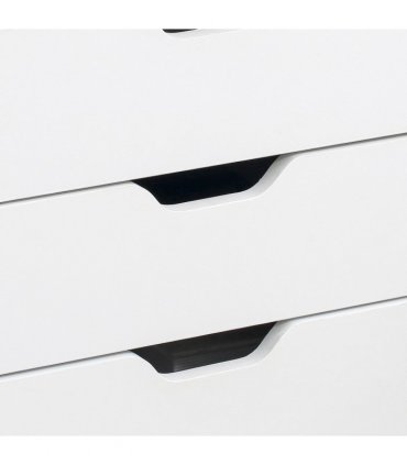 Filing Cabinet White 7-drawer File Cabinet with Wheels 47.5L x 39.5W x 90H cm