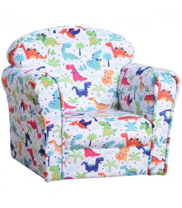 Children's Armchair Kids Sofa Tub Chair Seat Cartoon Flannel Wooden Non-slip