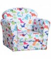 Children's Armchair Kids Sofa Tub Chair Seat Cartoon Flannel Wooden Non-slip