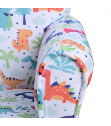 Children's Armchair Kids Sofa Tub Chair Seat Cartoon Flannel Wooden Non-slip