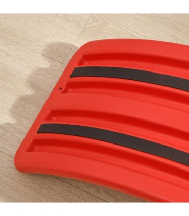Balance Board Red PE 19.5H x 82L x 27.5Wcm Kids Wobble Board Stepping Stone
