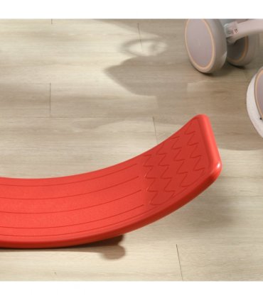 Balance Board Red PE 19.5H x 82L x 27.5Wcm Kids Wobble Board Stepping Stone