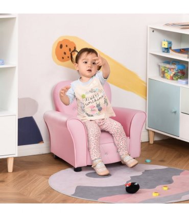 Kids Toddler Sofa Children Armchair Seating Chair Relax Girl Princess Pink