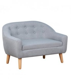 Kids Mini Sofa Children Armchair Seating Chair Bedroom Playroom Furniture Grey