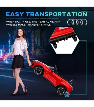 Audi RS e-tron GT Licensed 12V Kids Electric Car W/ Remote Horn Music, Red