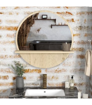 kleankin Wall Mounted Bathroom Mirror Framed Makeup Mirror for Home Decoration