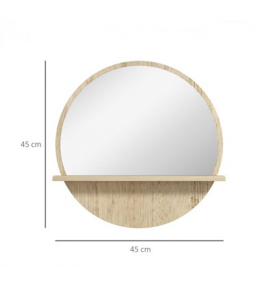 kleankin Wall Mounted Bathroom Mirror Framed Makeup Mirror for Home Decoration