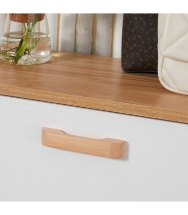 Shoe Storage Cabinet White Particle Board 70L x 23.5W x 122H cm Slimline Design