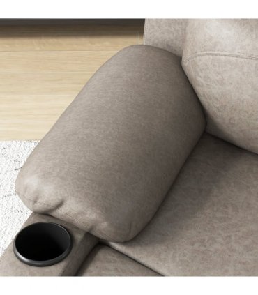 HOMCOM Recliner Armchair for Living Room, Recliner Chair with Cup Holder
