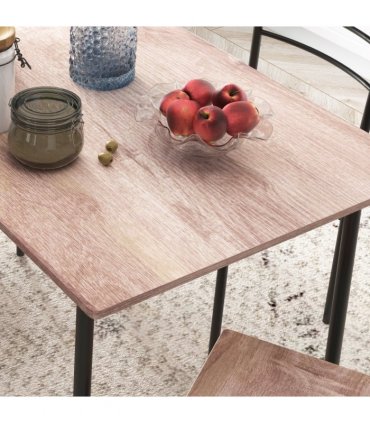 HOMCOM 5 Piece Dining Table and Chairs Set, Space Saving Table and 4 Chairs