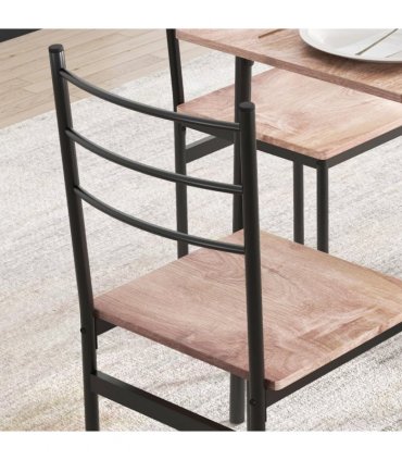 HOMCOM 5 Piece Dining Table and Chairs Set, Space Saving Table and 4 Chairs