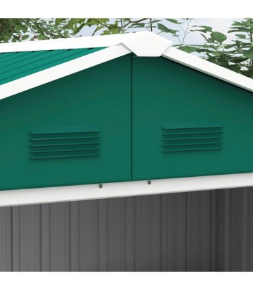 Outsunny 6.5x3.5ft Metal Garden Shed for Garden and Outdoor Storage, Green