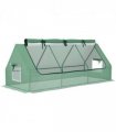 Outsunny Portable Small Polytunnel with Mesh Windows, 240x90x90cm